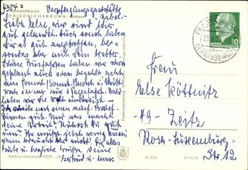 Ak Friedrichsbrunn Thale im Harz, Totalansicht