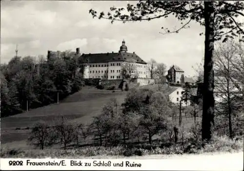 Ak Frauenstein im Erzgebirge, Schloss, Ruine