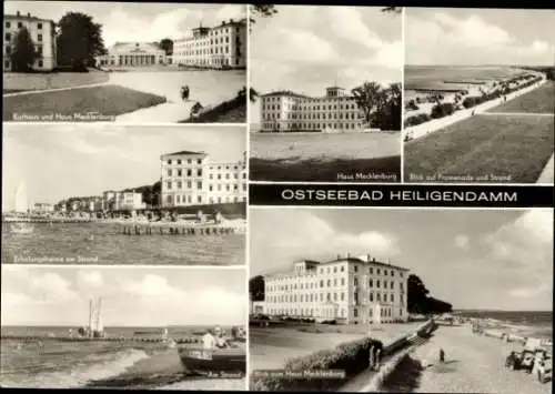 Ak Seebad Heiligendamm Bad Doberan, Promenade, Strand, Haus Mecklenburg, Kurhaus, Erholungsheime