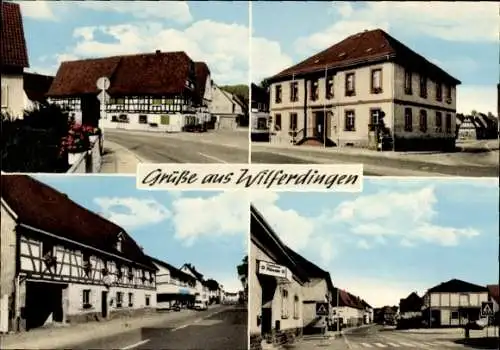 Ak Wilferdingen Remchingen im Enzkreis, Teilansichten, Kirchturm