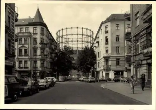 Ak Berlin Schöneberg, Leuthener Straße, Gasometer