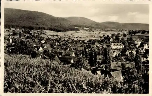 Ak Oberschopfheim in Baden Württemberg, Ortschaft mit Landschaftsblick