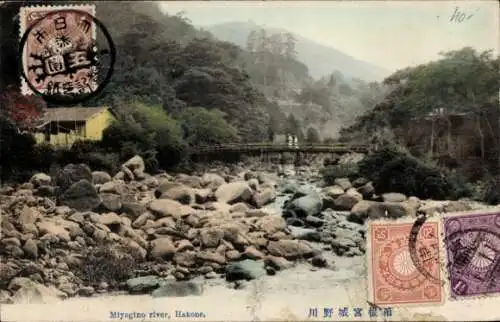 Ak Hakone Präfektur Kanagawa Japan, Miyagino Fluss, Brücke