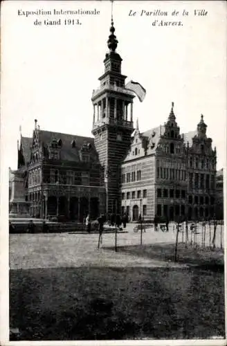 Ak Gand Ostflandern, Exposition de Gand 1913, Le Pavillon de la Ville d'Anvers