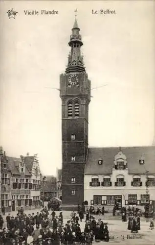 Ak Gand Gent Ostflandern, Exposition Internationale 1913, La Vieille Flandre, Le Beffroi