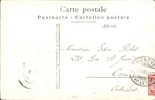 Ak Stadt Genf Schweiz, Brunswick Monument, Promenade du Leman