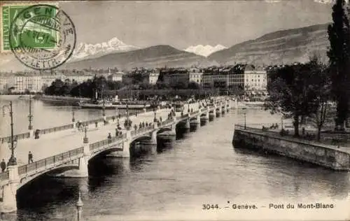 Ak Stadt Genf Schweiz, Pont du Mont-Blanc