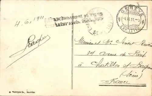 Ak Stadt Genf Schweiz, Pont du Mont-Blanc