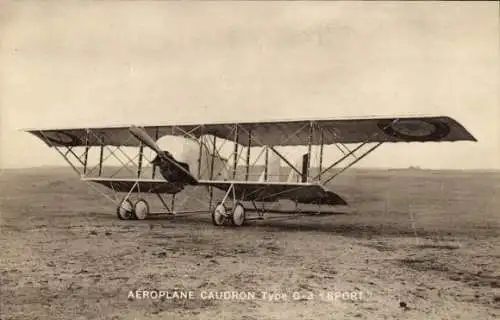 Ak Französisches Militärflugzeug Caudron G3 Sport