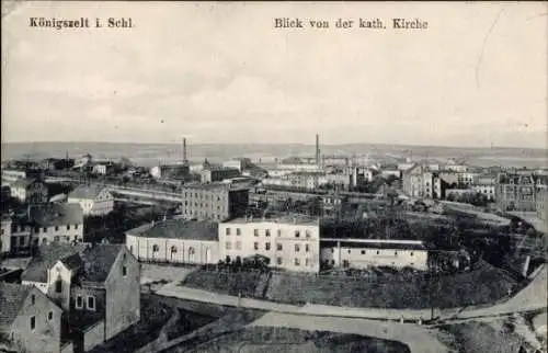 Ak Jaworzyna Śląska Königszelt Schlesien, Panoramablick von der kath. Kirche