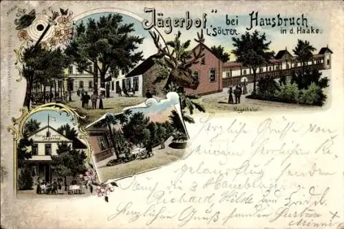 Litho Hamburg Harburg Hausbruch, Jägerhof, Kegelbahn