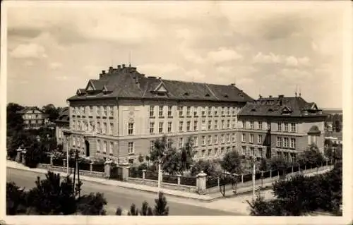 Ak Brandýs nad Labem Brandeis an der Elbe Mittelböhmen, Gymnasium