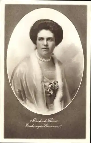 Passepartout Ak Erzherzogin Germana Maria Theresia