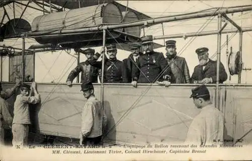 Ak Clemen-Bayard, Ballonbesatzung, Clement, Leutnant Tixier, Oberst Hirschauer