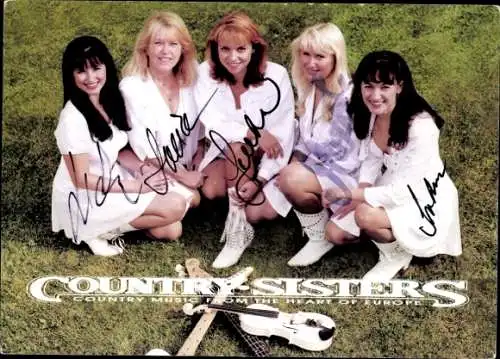 Ak Musikgruppe Country Sisters, Portrait, Autogramm