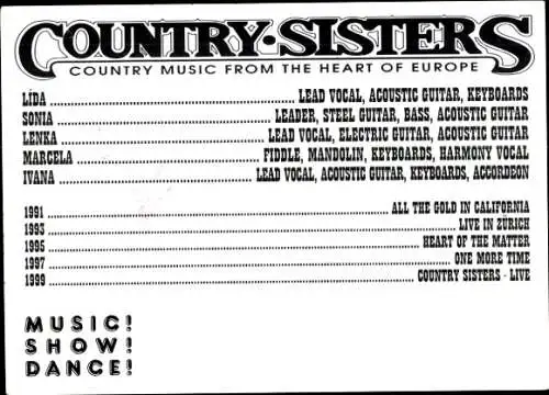 Ak Musikgruppe Country Sisters, Portrait, Autogramm