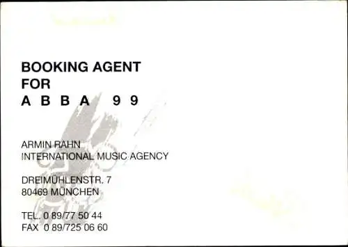 Ak Musikgruppe Abba 99, Portrait in Kostümen, Autogramme