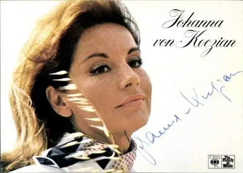 Ak Schauspielerin und Sängerin Johanna von Koczian, Portrait, Autogramm
