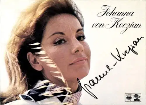 Ak Schauspielerin und Sängerin Johanna von Koczian, Portrait, Autogramm