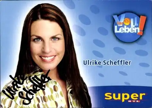 Ak Moderatorin Ulrike Scheffler, Portrait, Autogramm