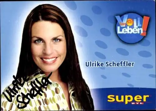 Ak Moderatorin Ulrike Scheffler, Portrait, Autogramm