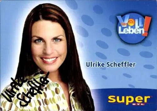 Ak Moderatorin Ulrike Scheffler, Portrait, Autogramm