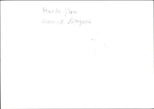 Ak Sängerin Marla Glen, Portrait, Autogramm