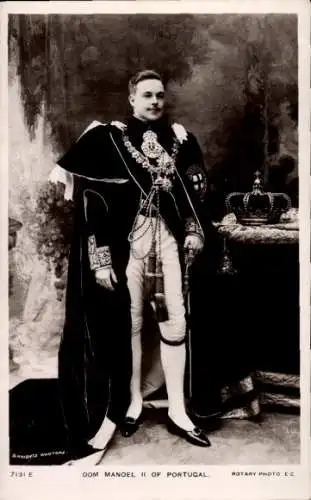 Ak Dom Manoel II of Portugal, König Manuel II. von Portugal, Gewand