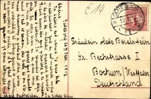 Ak Göteborg Schweden, Södra allen med Dicksonska villan