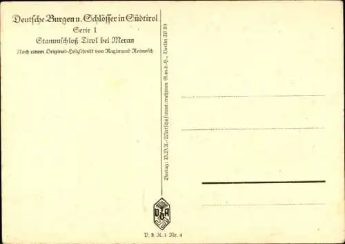 Künstler Ak Reimesch, Ragimund, Meran Südtirol, Schloss Tirol