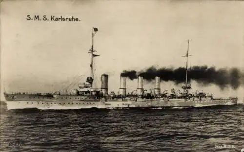 Ak Deutsches Kriegsschiff, S.M.S. Karlsruhe, Kaiserliche Marine