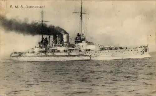 Ak Deutsches Kriegsschiff, S.M.S. Ostfriesland, Kaiserliche Marine