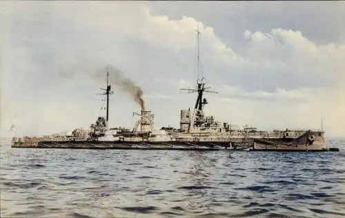 Ak Deutsches Kriegsschiff, SMS Blücher, Panzerkreuzer