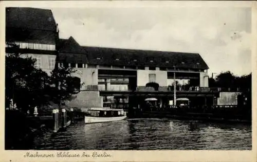 Ak Kleinmachnow in Brandenburg, Machnower Schleuse