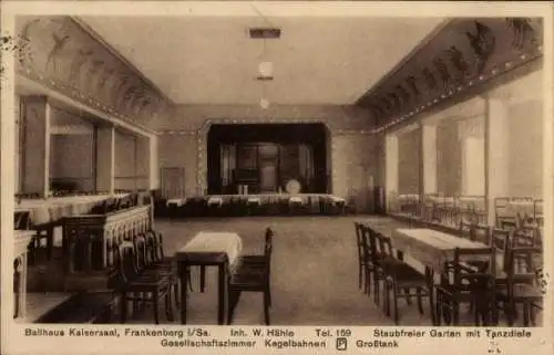 Ak Frankenberg in Sachsen, Ballhaus Kaisersaal