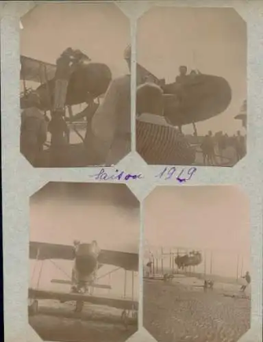 Foto Ansichten von einem Flugzeug 1919, Doppeldecker