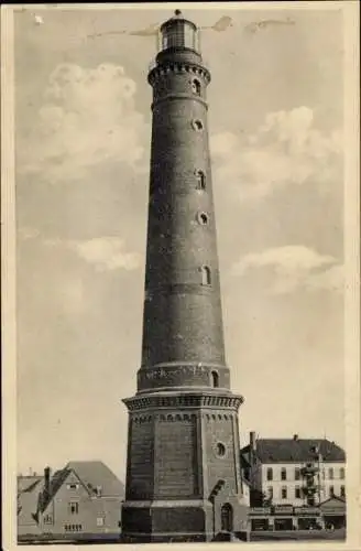 Ak Nordseebad Borkum in Ostfriesland, Der große Leuchtturm