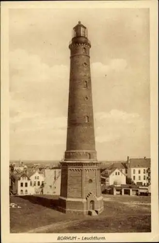 Ak Nordseebad Borkum in Ostfriesland, Leuchtturm