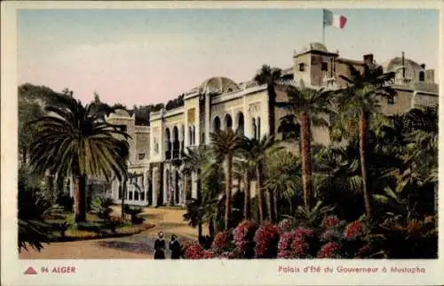 Ak Algier Algier Algerien, Sommerpalast des Gouverneurs in Mustapha