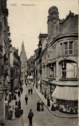 Ak Köln am Rhein, Hohestraße, Geschäfte, Passanten