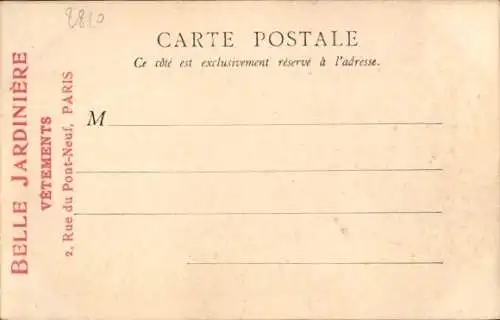 Ak Paris, Belle Jardiniere, Kleidung, 2 Rue du Pont Neuf