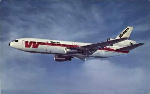 Ak Amerikanisches Passagierflugzeug Western Airlines, DC-10 Spaceship