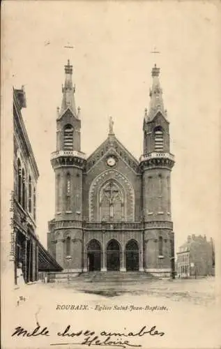 Ak Roubaix Nord, Kirche Saint-Jean-Baptiste