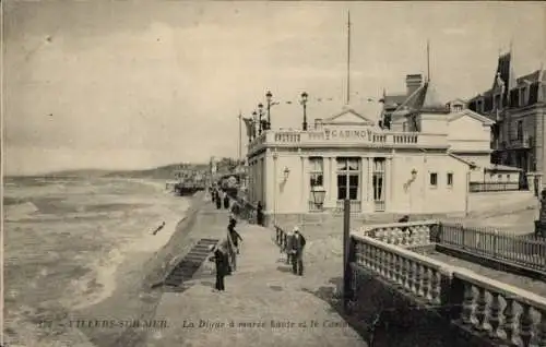 Ak Villers sur Mer Calvados, Digue, Casino