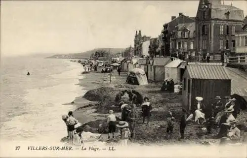 Ak Villers sur Mer Calvados, Plage