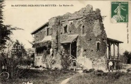 Ak Saint Antoine des Hauts Buttés Ardennes, Ruine