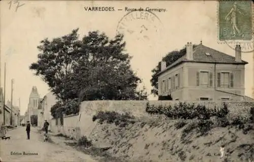 Ak Varreddes Seine et Marne, Route de Germigny