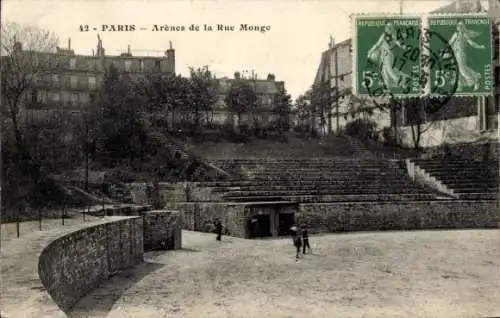 Ak Paris V, Arenes Romaines, Rue Monge