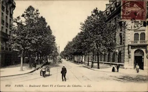 Ak Paris IV, Boulevard Henri IV, Celestins-Kaserne