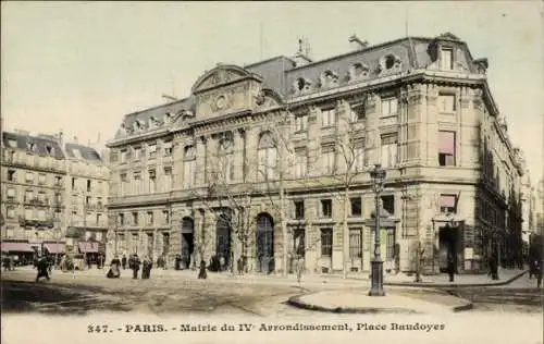 Ak Paris IV, Rathaus, Place Baudoyer